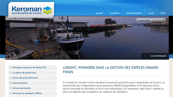 Extrait du site internet du port de pêche de Keroman 